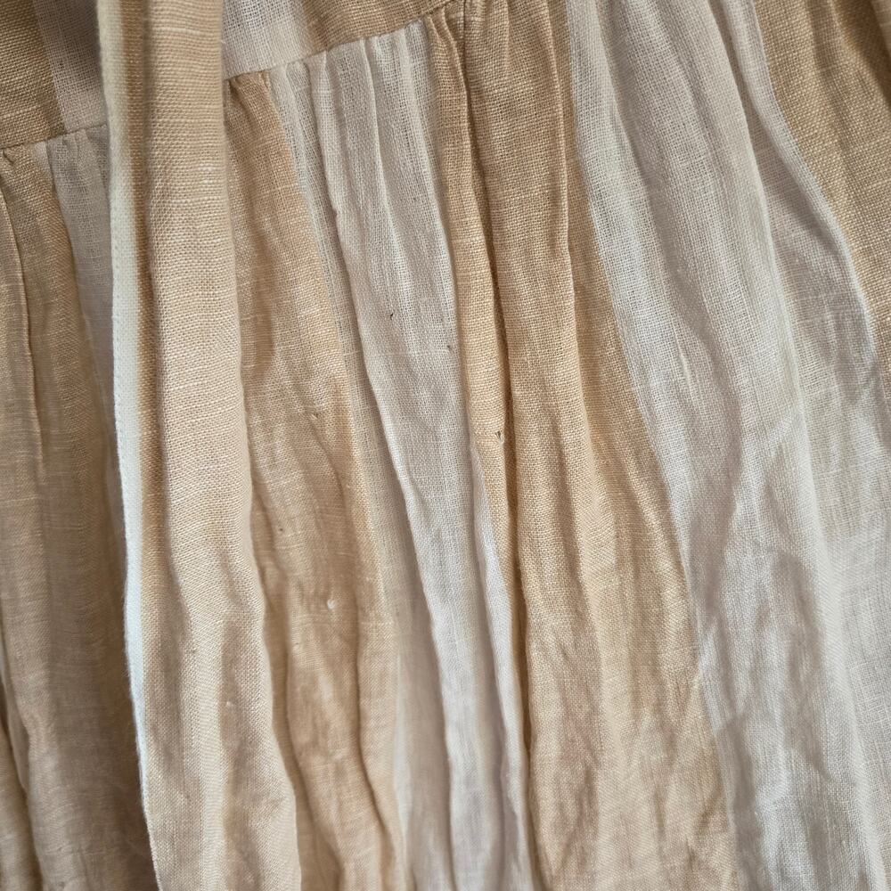 Laude The Label x Madewell Dress Organic Linen Tiered Maxi Tulum Stripe L Boho - Picture 7 of 8